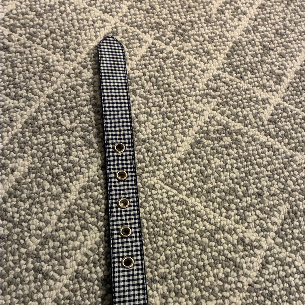 Elegant Ann Taylor checkered Belt with Gold Buckle - Picture 3 of 4
